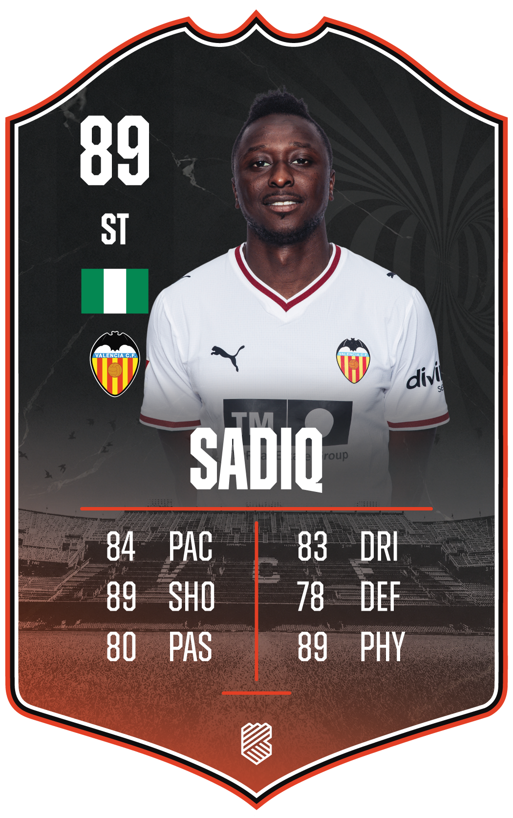 Umar Sadiq – Valencia CF S26/27 card