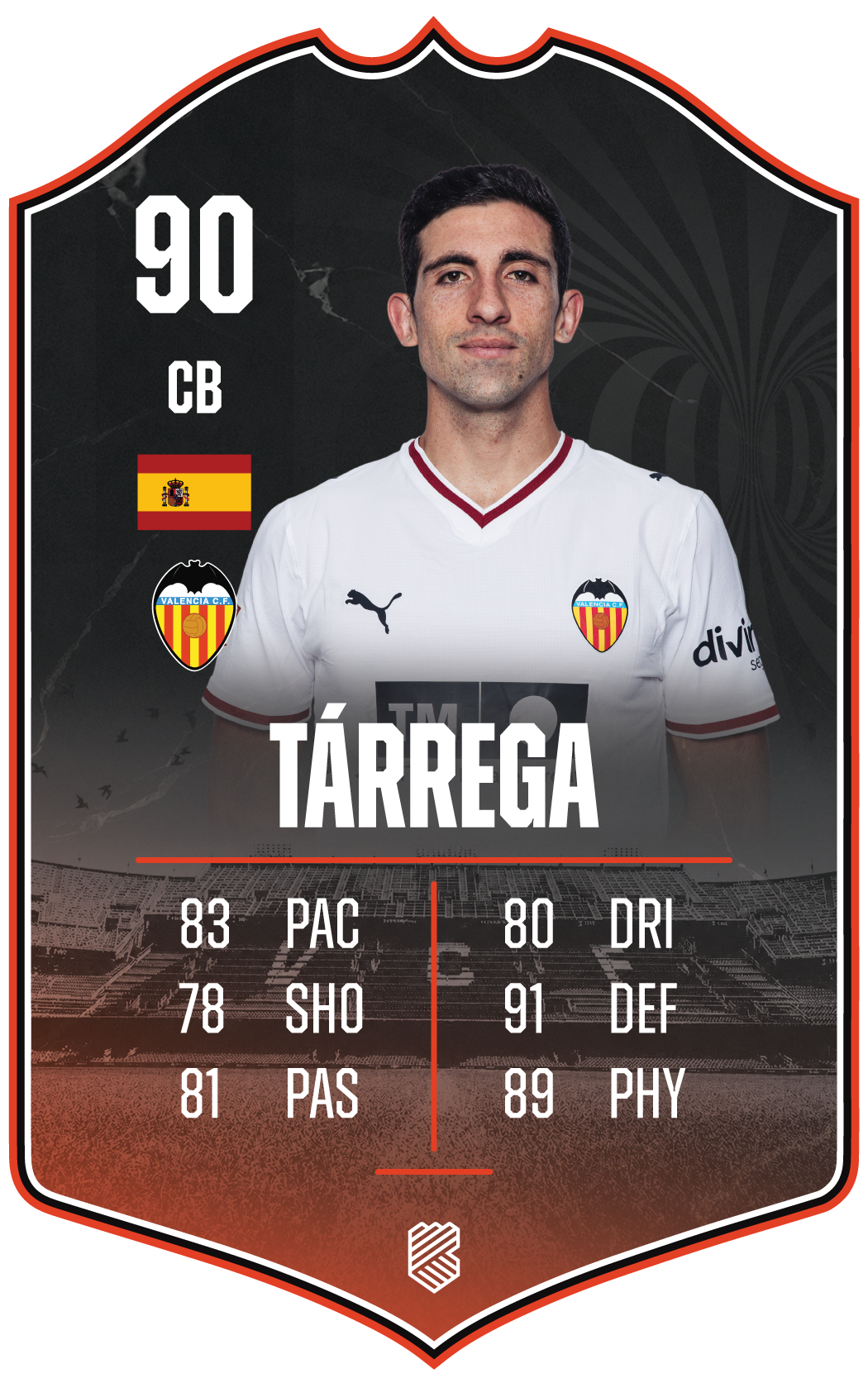César Tárrega – Valencia CF S26/27 card