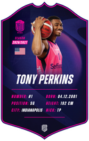 Tony Perkins – BK Rīgas Zeļļi S26/27 card