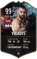 Volkovs – King of Kings S25/26 fighter card