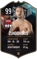 Zundovskis – King of Kings S25/26 fighter card