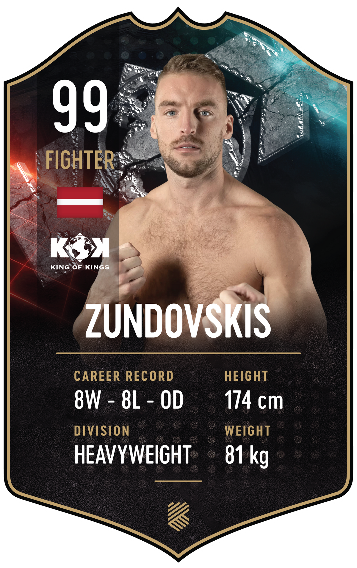 Zundovskis – King of Kings S25/26 fighter card