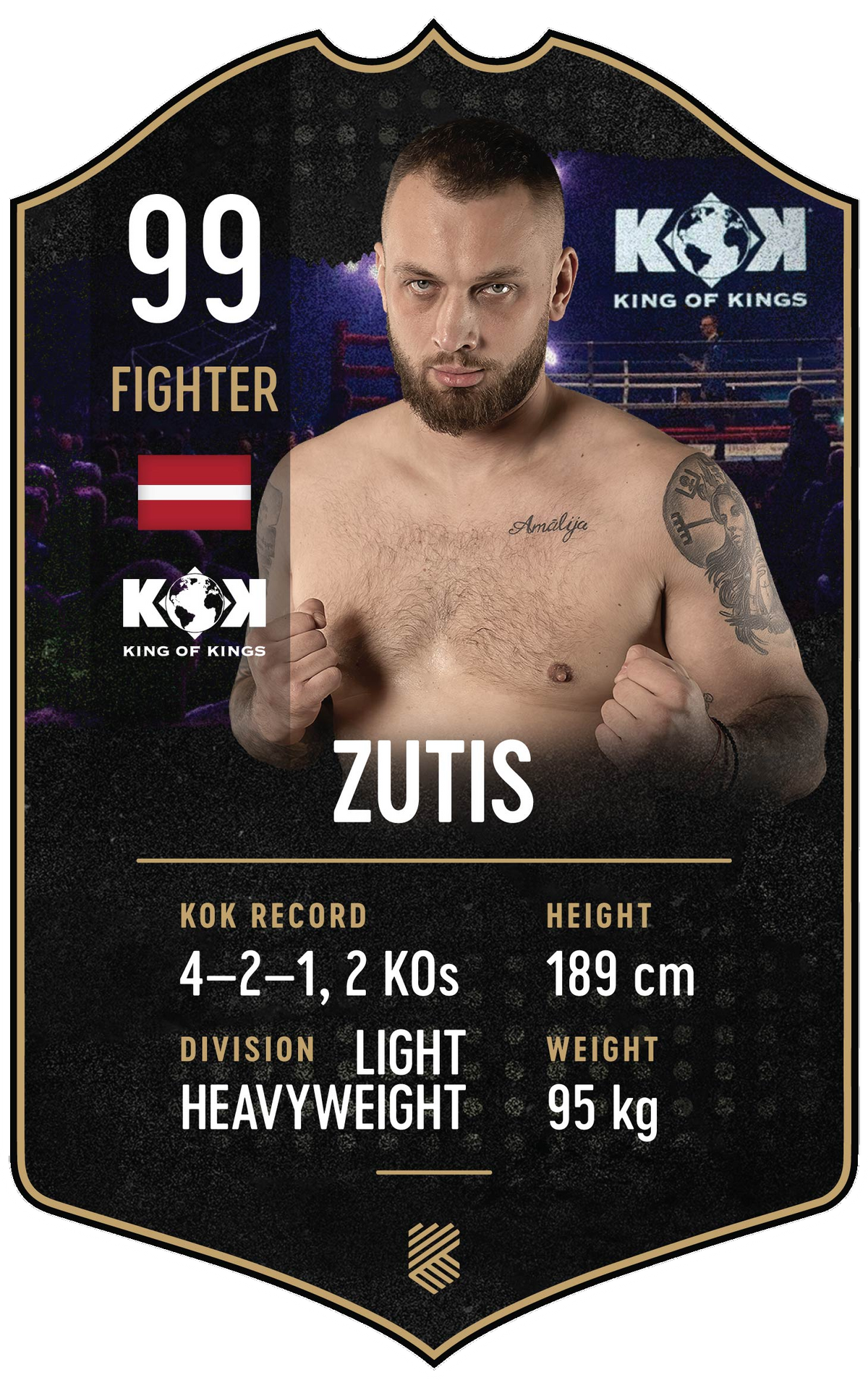 Zutis – King of Kings S24/25 fighter card