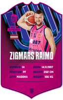 Zigmars Raimo – BK Rīgas Zeļļi S24/25 card
